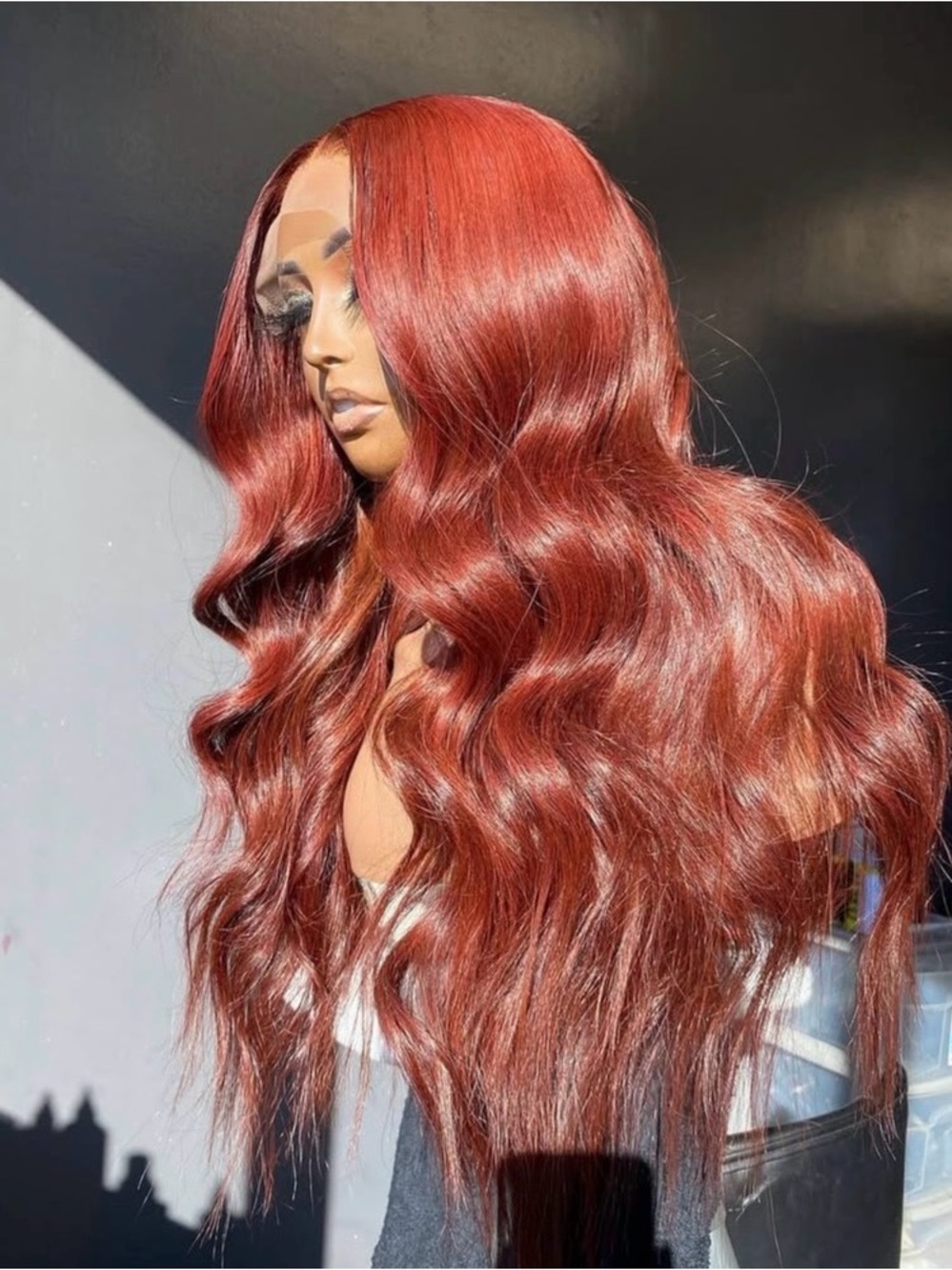 Luxe Copper Red Body Wave Wig - Women Hair
